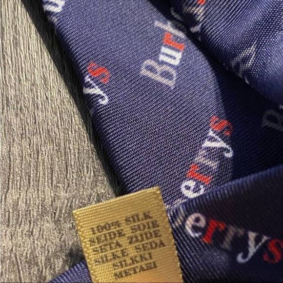 NWT Authentic Burberry Tie Men’s Manston Heritage Necktie w/Burberrys Logo Navy - Picture 7 of 15